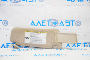 Left visor Toyota Camry v50 12-14 usa beige, without hook, dry cleanable, fabric peeled off