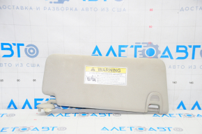 Left sun visor for Honda Civic X FC 16-21 4D, gray, without hook