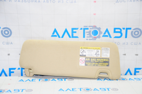 Left visor Toyota Highlander 14-19 beige, without hook, dry cleanable