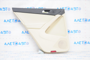 Door trim card rear left VW Tiguan 09-17 beige with beige insert leather, armrest leather, scratch