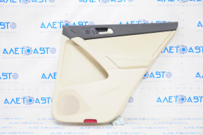 Door trim card rear right VW Tiguan 09-17 beige with beige insert leather, armrest leather, scratch