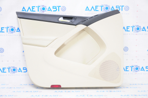Door trim card front left VW Tiguan 09-17 beige with beige insert leather, armrest leather, scratches