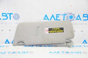 Right visor Lexus RX350 RX450h 16-19 gray, without hook, cracked mount, dry cleaning required