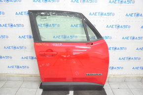 Door assembly front right Jeep Renegade 15- keyless, red 686, bumps, dented