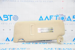 Right visor Lexus RX350 RX450h 10-15 beige, without hook, cracked mount, dry cleaning required