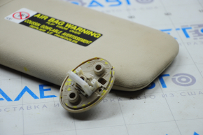 Right visor Lexus RX350 RX450h 10-15 beige, without hook, cracked mount, dry cleaning required