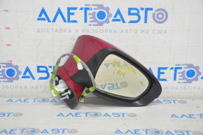 Side mirror right Lexus ES300h ES350 13-18 14 pins, BSM, turn signal, red, scratches on turn signal glass