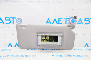 Right sun visor for Honda Accord 13-17, gray, without hook