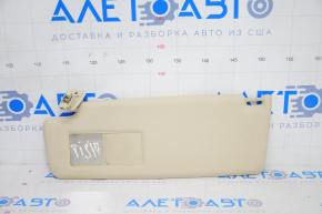 Left visor VW Tiguan 09-17 beige, without hook