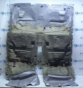 Floor covering Ford Focus mk3 11-18 5d black, torn fasteners, dry cleaning required