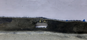 Floor covering left Toyota Avalon 13-18 black, torn fasteners, torn, needs dry cleaning