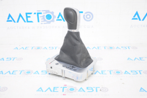 Automatic transmission knob with shifter cover VW Tiguan 09-17 leather black, chrome cover, 4 MOTION, scratches
