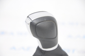 Automatic transmission knob with shifter cover VW Tiguan 09-17 leather black, chrome cover, 4 MOTION, scratches