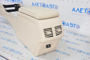 Central console armrest Lexus ES300h ES350 13-18 beige, scratches, whitened plastic