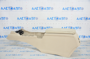 Central console armrest Lexus ES300h ES350 13-18 beige, scratches, whitened plastic