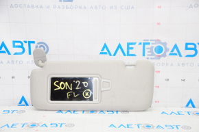 Left visor Hyundai Sonata 20-23 gray, without panorama, without hook