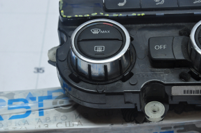 Climate control VW Passat b7 12-15 USA car with heating, cracked and rubbed glass, scratches on knobs