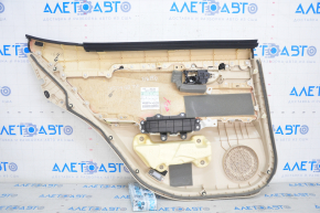 Door trim card rear right Lexus ES300h ES350 13-18 beige with black insert leather, armrest leather, molding under the tree, scratches