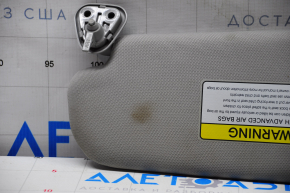 Right visor Kia Optima 11-15 gray, without hook, for dry cleaning
