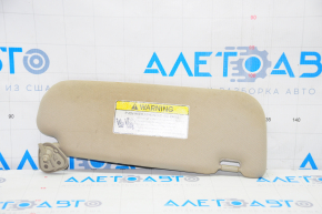 Left visor Kia Optima 11-15 beige, without hook, dry-cleanable