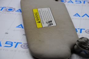 Left visor Kia Optima 11-15 beige, without hook, dry-cleanable