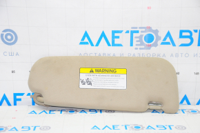 Left visor Kia Optima 11-15 beige, without hook, dry-cleanable