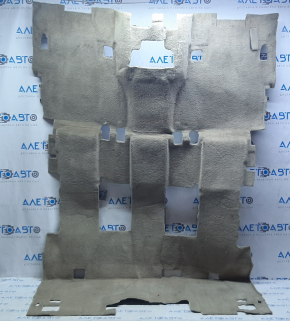 Rear floor covering Toyota Sequoia 08-16 beige, torn, needs dry cleaning