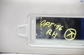 Right visor Kia Optima 16 - gray, without hook, scratches, for dry cleaning