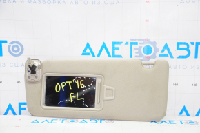 Left visor Kia Optima 16 - beige, without hook, scratches, dry cleaning