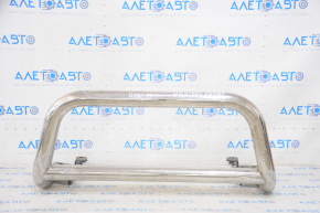 Front bumper guard Toyota Highlander 08-13 chrome, complete with brackets, dented, bumps, bent mount