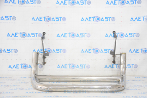 Front bumper guard Toyota Highlander 08-13 chrome, complete with brackets, dented, bumps, bent mount