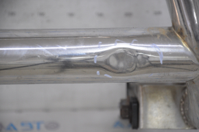 Front bumper guard Toyota Highlander 08-13 chrome, complete with brackets, dented, bumps, bent mount