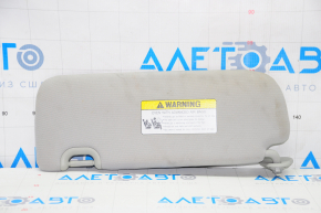 Right visor Hyundai Santa FE Sport 13-18 gray, without hook, dry-cleanable