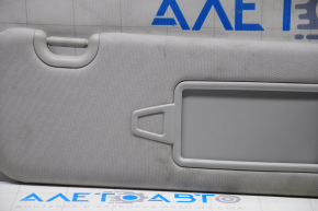 Right visor Hyundai Santa FE Sport 13-18 gray, without hook, dry-cleanable