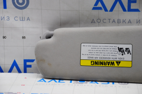 Right visor Hyundai Sonata 11-15 light gray, without hook, dry cleanable