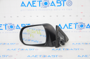 Side mirror left Toyota Highlander 08-13 7 pins, heated, silver