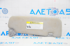 Left visor Hyundai Sonata 11-15 light gray, without hook, dry cleanable