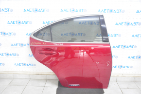 Door assembly rear right Lexus ES300h ES350 13-18 hybrid, keyless red 3R1, bumpers, painted 0.2