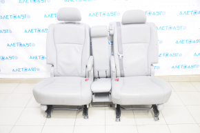 Rear row of seats 2nd row Toyota Highlander 08-13 gray leather, scratches on armrest