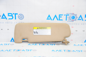 Right sun visor for Hyundai Sonata 11-15, beige, without hook
