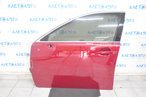 Door assembly front left Lexus ES300h ES350 13-18 keyless, red 3R1, painted 0.2 0.3, bumps, dented, bump on chrome