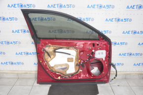 Door assembly front left Lexus ES300h ES350 13-18 keyless, red 3R1, painted 0.2 0.3, bumps, dented, bump on chrome