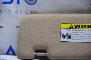 Right visor Hyundai Sonata 11-15 beige, without hook, dry-cleanable