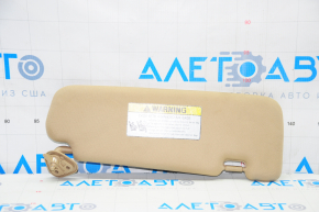 Left sun visor for Hyundai Sonata 11-15, beige, without hook