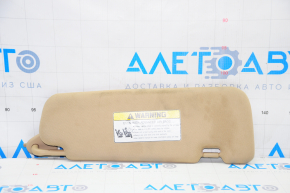 Left visor Hyundai Sonata 11-15 beige, without hook, dry-cleanable