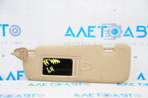 Left visor Hyundai Sonata 11-15 beige, without hook, dry-cleanable