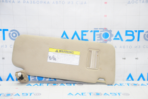 Left visor Hyundai Sonata 15-19 beige, without hook, tears, for dry cleaning