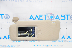 Left visor Hyundai Sonata 15-19 beige, without hook, tears, for dry cleaning