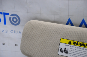 Left visor Hyundai Sonata 15-19 beige, without hook, tears, for dry cleaning