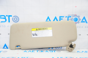 Right visor Hyundai Sonata 15-17 beige, without hook, dry-cleanable